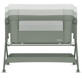Patut co-sleeper, Lionelo, Leonie Plus, Pliabil, Cu sistem de leganare, Cu setare unghiulara, Reglabil in 6 pozitii pe inaltime, Conform cu standardele europeane de securitate EN1130 si EN16890, Verde