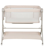 Patut co-sleeper, Lionelo, Leonie Plus, Pliabil, Cu sistem de leganare, Cu setare unghiulara, Reglabil in 6 pozitii pe inaltime, Conform cu standardele europeane de securitate EN1130 si EN16890, Bej