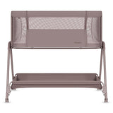 Patut co-sleeper, Lionelo, Luna, 2 in 1, Cu laterala culisanta, Cu setare unghiulara, Cu roti, Reglabil in 6 pozitii pe inaltime, Bej inchis