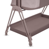 Patut co-sleeper, Lionelo, Luna, 2 in 1, Cu laterala culisanta, Cu setare unghiulara, Cu roti, Reglabil in 6 pozitii pe inaltime, Bej inchis