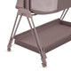 Patut co-sleeper, Lionelo, Luna, 2 in 1, Cu laterala culisanta, Cu setare unghiulara, Cu roti, Reglabil in 6 pozitii pe inaltime, Bej inchis