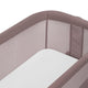 Patut co-sleeper, Lionelo, Luna, 2 in 1, Cu laterala culisanta, Cu setare unghiulara, Cu roti, Reglabil in 6 pozitii pe inaltime, Bej inchis