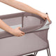 Patut co-sleeper, Lionelo, Luna, 2 in 1, Cu laterala culisanta, Cu setare unghiulara, Cu roti, Reglabil in 6 pozitii pe inaltime, Bej inchis