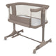 Patut co-sleeper, Lionelo, Pari, Multifunctional, Cu leganare, Reglabil in 6 pozitii pe inaltime, Saltea cu densitate T25, Geanta transport, 84x48x70-80 cm, Taupe