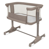 Patut co-sleeper, Lionelo, Pari, Multifunctional, Cu leganare, Reglabil in 6 pozitii pe inaltime, Saltea cu densitate T25, Geanta transport, 84x48x70-80 cm, Taupe