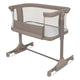 Patut co-sleeper, Lionelo, Pari, Multifunctional, Cu leganare, Reglabil in 6 pozitii pe inaltime, Saltea cu densitate T25, Geanta transport, 84x48x70-80 cm, Taupe