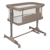 Patut co-sleeper, Lionelo, Pari, Multifunctional, Cu leganare, Reglabil in 6 pozitii pe inaltime, Saltea cu densitate T25, Geanta transport, 84x48x70-80 cm, Taupe