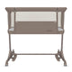 Patut co-sleeper, Lionelo, Pari, Multifunctional, Cu leganare, Reglabil in 6 pozitii pe inaltime, Saltea cu densitate T25, Geanta transport, 84x48x70-80 cm, Taupe