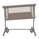 Patut co-sleeper, Lionelo, Pari, Multifunctional, Cu leganare, Reglabil in 6 pozitii pe inaltime, Saltea cu densitate T25, Geanta transport, 84x48x70-80 cm, Taupe