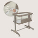 Patut co-sleeper, Lionelo, Pari, Multifunctional, Cu leganare, Reglabil in 6 pozitii pe inaltime, Saltea cu densitate T25, Geanta transport, 84x48x70-80 cm, Taupe
