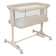 Patut co-sleeper, Lionelo, Pari, Multifunctional, Cu leganare, Reglabil in 6 pozitii pe inaltime, Saltea cu densitate T25, Geanta transport, 84x48x70-80 cm, Bej