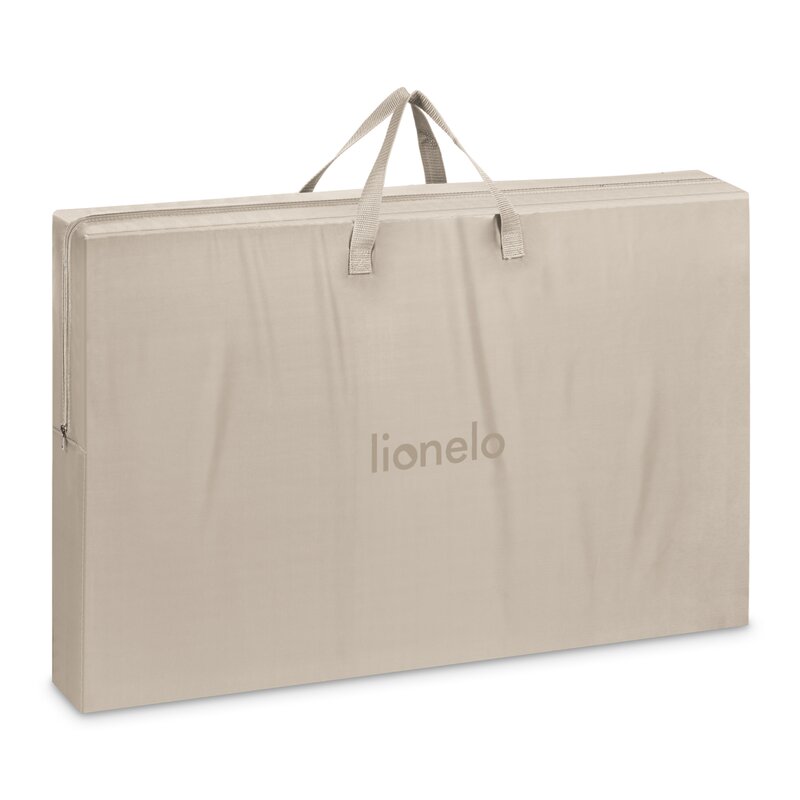 Patut co-sleeper, Lionelo, Pari, Multifunctional, Cu leganare, Reglabil in 6 pozitii pe inaltime, Saltea cu densitate T25, Geanta transport, 84x48x70-80 cm, Bej