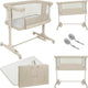 Patut co-sleeper, Lionelo, Pari, Multifunctional, Cu leganare, Reglabil in 6 pozitii pe inaltime, Saltea cu densitate T25, Geanta transport, 84x48x70-80 cm, Bej