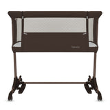 Patut co-sleeper, Lionelo, Pari, Multifunctional, Cu leganare, Reglabil in 6 pozitii pe inaltime, Saltea cu densitate T25, Geanta transport, 84x48x70-80 cm, Maro