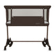 Patut co-sleeper, Lionelo, Pari, Multifunctional, Cu leganare, Reglabil in 6 pozitii pe inaltime, Saltea cu densitate T25, Geanta transport, 84x48x70-80 cm, Maro