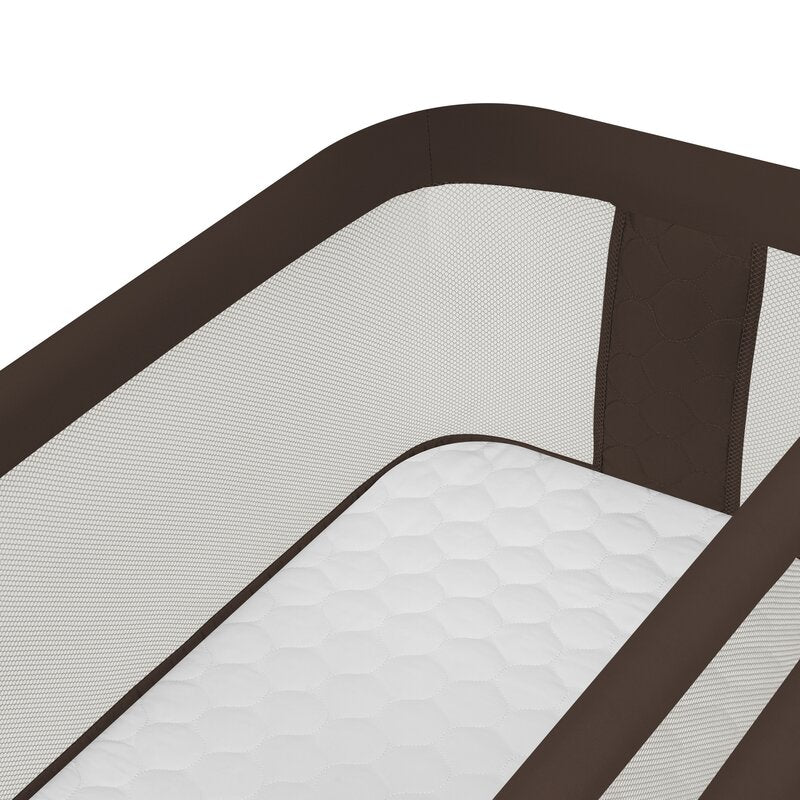 Patut co-sleeper, Lionelo, Pari, Multifunctional, Cu leganare, Reglabil in 6 pozitii pe inaltime, Saltea cu densitate T25, Geanta transport, 84x48x70-80 cm, Maro