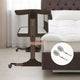 Patut co-sleeper, Lionelo, Pari, Multifunctional, Cu leganare, Reglabil in 6 pozitii pe inaltime, Saltea cu densitate T25, Geanta transport, 84x48x70-80 cm, Maro