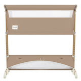 Patut co-sleeper, Lionelo, Thomi Plus, 5 in 1, Multifunctional, Sustine pana la 9 kg ca patut, 15 kg tarc de joaca, 100 kg canapea, Inaltime reglabila in 7 pozitii, De la nastere pana la 4 ani, Cu 2 saltele din spuma T25, 94x70x77-93,5 cm, Maro