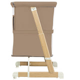 Patut co-sleeper, Lionelo, Thomi Plus, 5 in 1, Multifunctional, Sustine pana la 9 kg ca patut, 15 kg tarc de joaca, 100 kg canapea, Inaltime reglabila in 7 pozitii, De la nastere pana la 4 ani, Cu 2 saltele din spuma T25, 94x70x77-93,5 cm, Maro