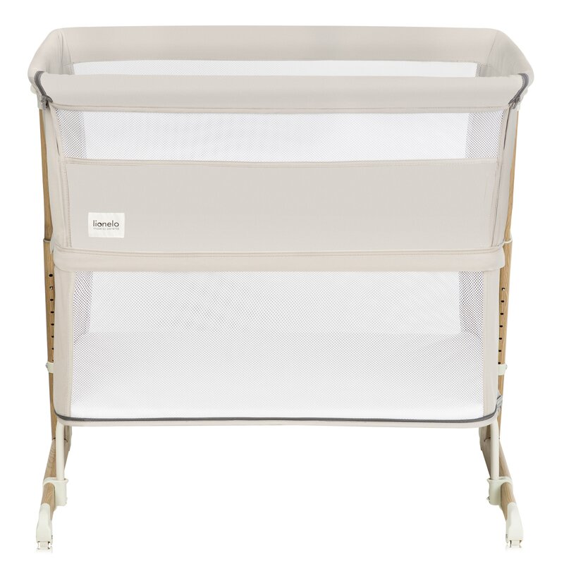 Patut co-sleeper, Lionelo, Thomi Plus, 5 in 1, Multifunctional, Sustine pana la 9 kg ca patut, 15 kg tarc de joaca, 100 kg canapea, Inaltime reglabila in 7 pozitii, De la nastere pana la 4 ani, Cu 2 saltele din spuma T25, 94x70x77-93,5 cm, Bej