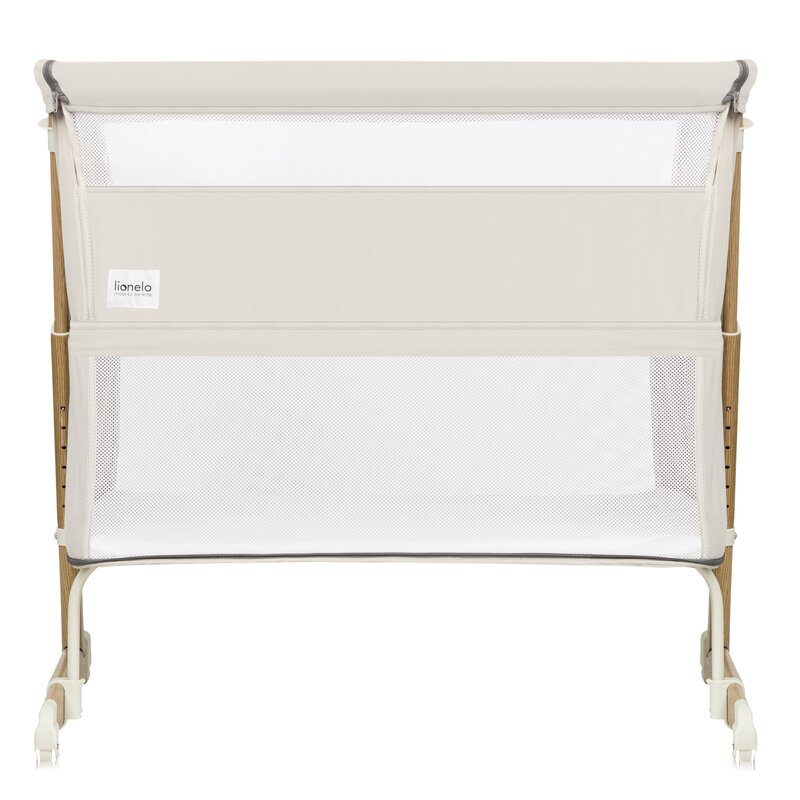 Patut co-sleeper, Lionelo, Thomi Plus, 5 in 1, Multifunctional, Sustine pana la 9 kg ca patut, 15 kg tarc de joaca, 100 kg canapea, Inaltime reglabila in 7 pozitii, De la nastere pana la 4 ani, Cu 2 saltele din spuma T25, 94x70x77-93,5 cm, Bej