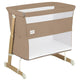 Patut co-sleeper, Lionelo, Thomi Plus, 5 in 1, Multifunctional, Sustine pana la 9 kg ca patut, 15 kg tarc de joaca, 100 kg canapea, Inaltime reglabila in 7 pozitii, De la nastere pana la 4 ani, Cu 2 saltele din spuma T25, 94x70x77-93,5 cm, Maro