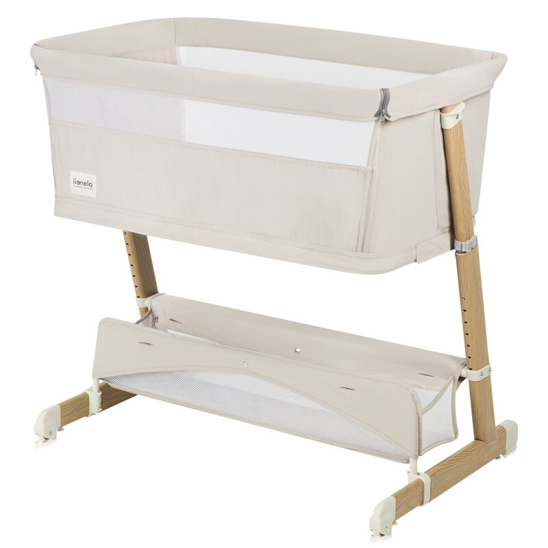 Patut co-sleeper, Lionelo, Thomi Plus, 5 in 1, Multifunctional, Sustine pana la 9 kg ca patut, 15 kg tarc de joaca, 100 kg canapea, Inaltime reglabila in 7 pozitii, De la nastere pana la 4 ani, Cu 2 saltele din spuma T25, 94x70x77-93,5 cm, Bej - gogobaby.ro