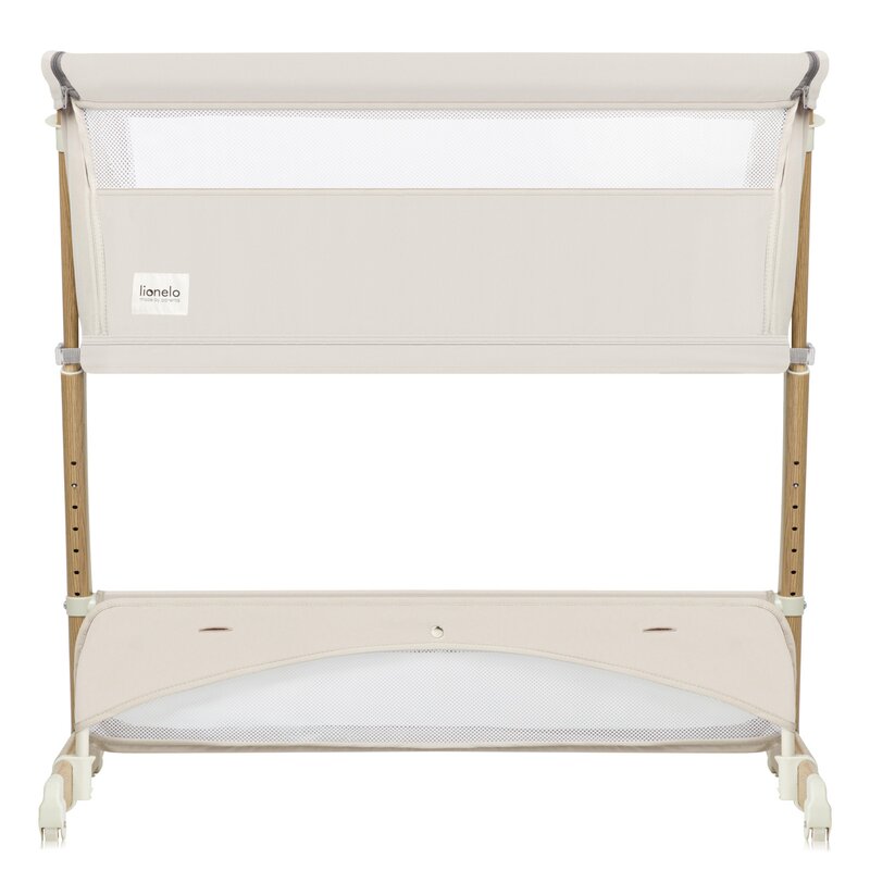Patut co-sleeper, Lionelo, Thomi Plus, 5 in 1, Multifunctional, Sustine pana la 9 kg ca patut, 15 kg tarc de joaca, 100 kg canapea, Inaltime reglabila in 7 pozitii, De la nastere pana la 4 ani, Cu 2 saltele din spuma T25, 94x70x77-93,5 cm, Bej