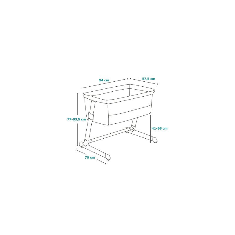 Patut co-sleeper, Lionelo, Thomi Plus, 5 in 1, Multifunctional, Sustine pana la 9 kg ca patut, 15 kg tarc de joaca, 100 kg canapea, Inaltime reglabila in 7 pozitii, De la nastere pana la 4 ani, Cu 2 saltele din spuma T25, 94x70x77-93,5 cm, Bej