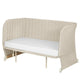 Patut co-sleeper, Lionelo, Thomi Plus, 5 in 1, Multifunctional, Sustine pana la 9 kg ca patut, 15 kg tarc de joaca, 100 kg canapea, Inaltime reglabila in 7 pozitii, De la nastere pana la 4 ani, Cu 2 saltele din spuma T25, 94x70x77-93,5 cm, Bej