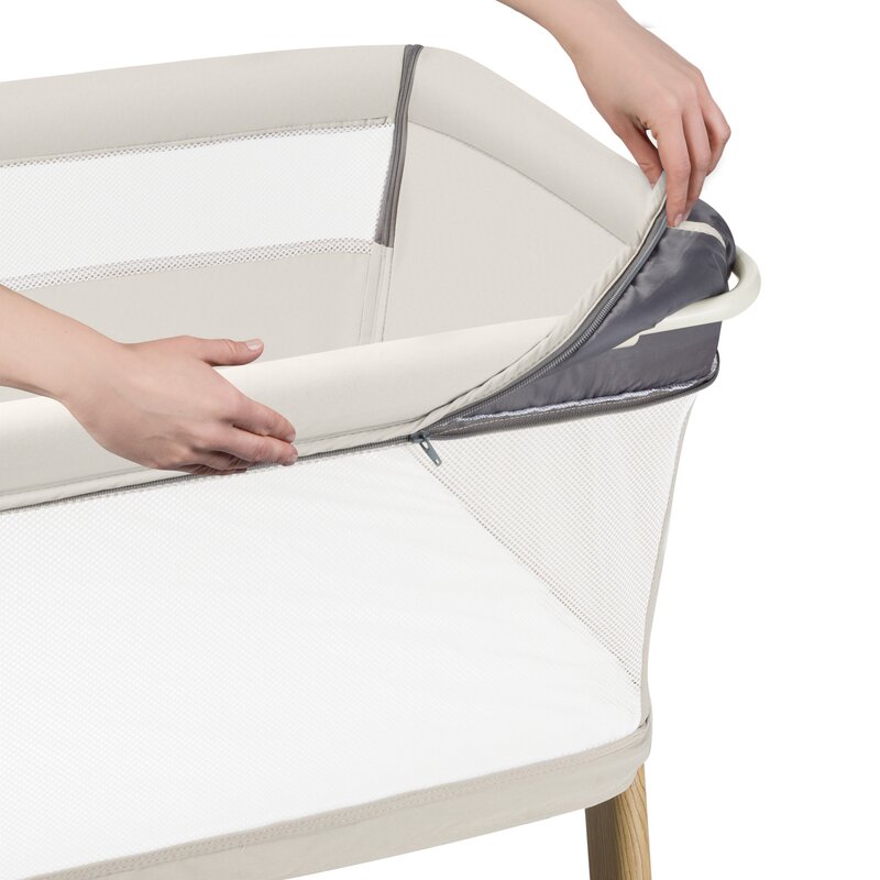 Patut co-sleeper, Lionelo, Thomi Plus, 5 in 1, Multifunctional, Sustine pana la 9 kg ca patut, 15 kg tarc de joaca, 100 kg canapea, Inaltime reglabila in 7 pozitii, De la nastere pana la 4 ani, Cu 2 saltele din spuma T25, 94x70x77-93,5 cm, Bej - gogobaby.ro