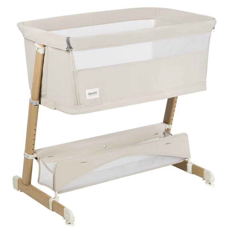 Patut co-sleeper, Lionelo, Thomi Plus, 5 in 1, Multifunctional, Sustine pana la 9 kg ca patut, 15 kg tarc de joaca, 100 kg canapea, Inaltime reglabila in 7 pozitii, De la nastere pana la 4 ani, Cu 2 saltele din spuma T25, 94x70x77-93,5 cm, Bej - gogobaby.ro