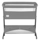Patut co-sleeper, Lionelo, Thomi Plus, 5 in 1, Multifunctional, Sustine pana la 9 kg ca patut, 15 kg tarc de joaca, 100 kg canapea, Inaltime reglabila in 7 pozitii, De la nastere pana la 4 ani, Cu 2 saltele din spuma T25, 94x70x77-93,5 cm, Gri