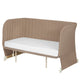 Patut co-sleeper, Lionelo, Thomi Plus, 5 in 1, Multifunctional, Sustine pana la 9 kg ca patut, 15 kg tarc de joaca, 100 kg canapea, Inaltime reglabila in 7 pozitii, De la nastere pana la 4 ani, Cu 2 saltele din spuma T25, 94x70x77-93,5 cm, Maro