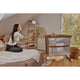 Patut co-sleeper, Lionelo, Thomi Plus, 5 in 1, Multifunctional, Sustine pana la 9 kg ca patut, 15 kg tarc de joaca, 100 kg canapea, Inaltime reglabila in 7 pozitii, De la nastere pana la 4 ani, Cu 2 saltele din spuma T25, 94x70x77-93,5 cm, Maro