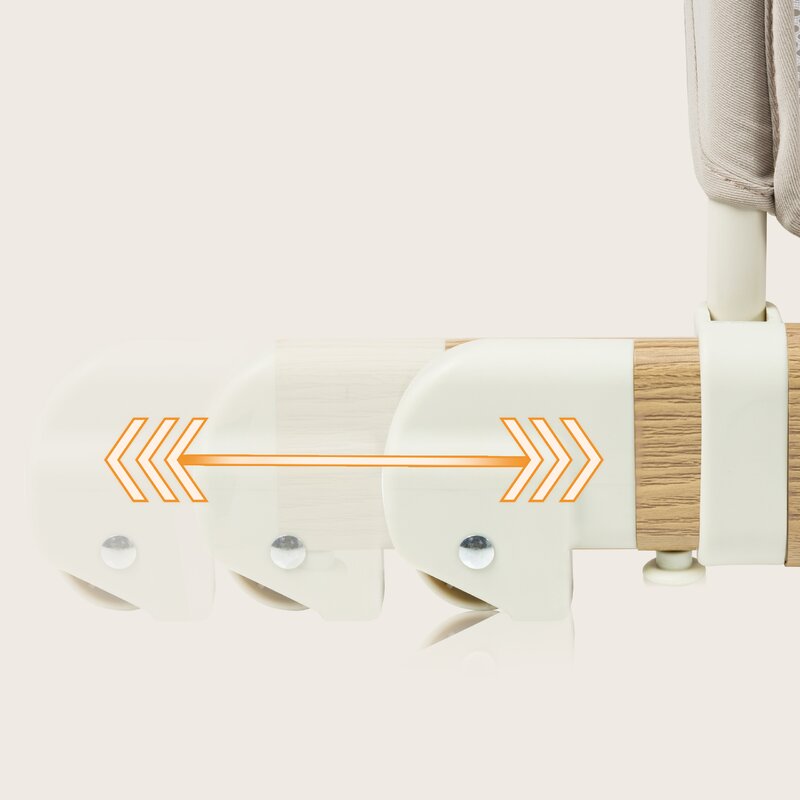 Patut co-sleeper, Lionelo, Thomi Plus, 5 in 1, Multifunctional, Sustine pana la 9 kg ca patut, 15 kg tarc de joaca, 100 kg canapea, Inaltime reglabila in 7 pozitii, De la nastere pana la 4 ani, Cu 2 saltele din spuma T25, 94x70x77-93,5 cm, Bej