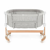 Patut co-sleeper, Petite&Mars, Glory, 2 in 1, Cu leganare, Cu ajustare pe inaltime in 5 pozitii, Cu saltea, Pliabil, Geanta de transport inclusa,0 luni+, Greutate suportata: 9 kg, Bej