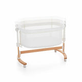 Patut co-sleeper, Petite&Mars, Glory, 2 in 1, Cu leganare, Cu ajustare pe inaltime in 5 pozitii, Cu saltea, Pliabil, Geanta de transport inclusa,0 luni+, Greutate suportata: 9 kg, Bej