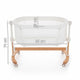 Patut co-sleeper, Petite&Mars, Glory, 2 in 1, Cu leganare, Cu ajustare pe inaltime in 5 pozitii, Cu saltea, Pliabil, Geanta de transport inclusa,0 luni+, Greutate suportata: 9 kg, Bej