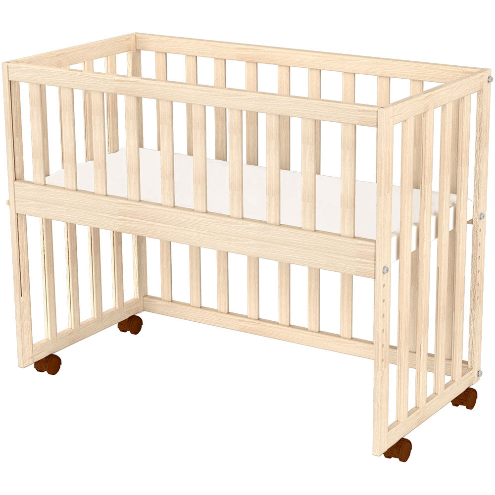 Patut copii din lemn co-sleeper Hubners Eva 94x46 cm natur - gogobaby.ro
