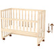 Patut copii din lemn co-sleeper Hubners Eva 94x46 cm natur