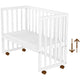 Patut copii din lemn co-sleeper Hubners Matei 94x46 cm alb