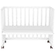 Patut copii din lemn co-sleeper Hubners Matei 94x46 cm alb