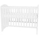 Patut copii din lemn cu sertar Hubners Matei 120x60 cm alb cu stelute