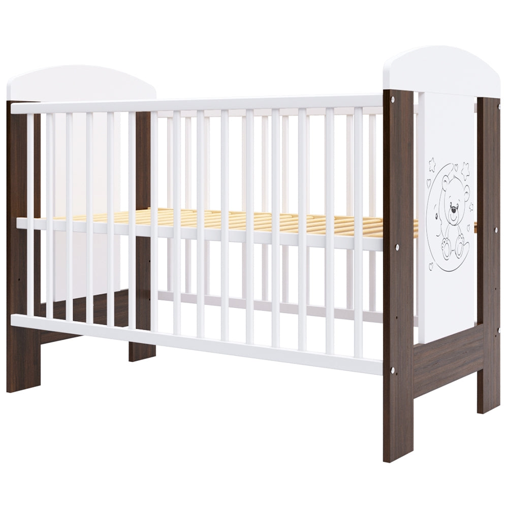 Patut copii din lemn Hubners Calisto Ursulet 120x60 cm maro - gogobaby.ro