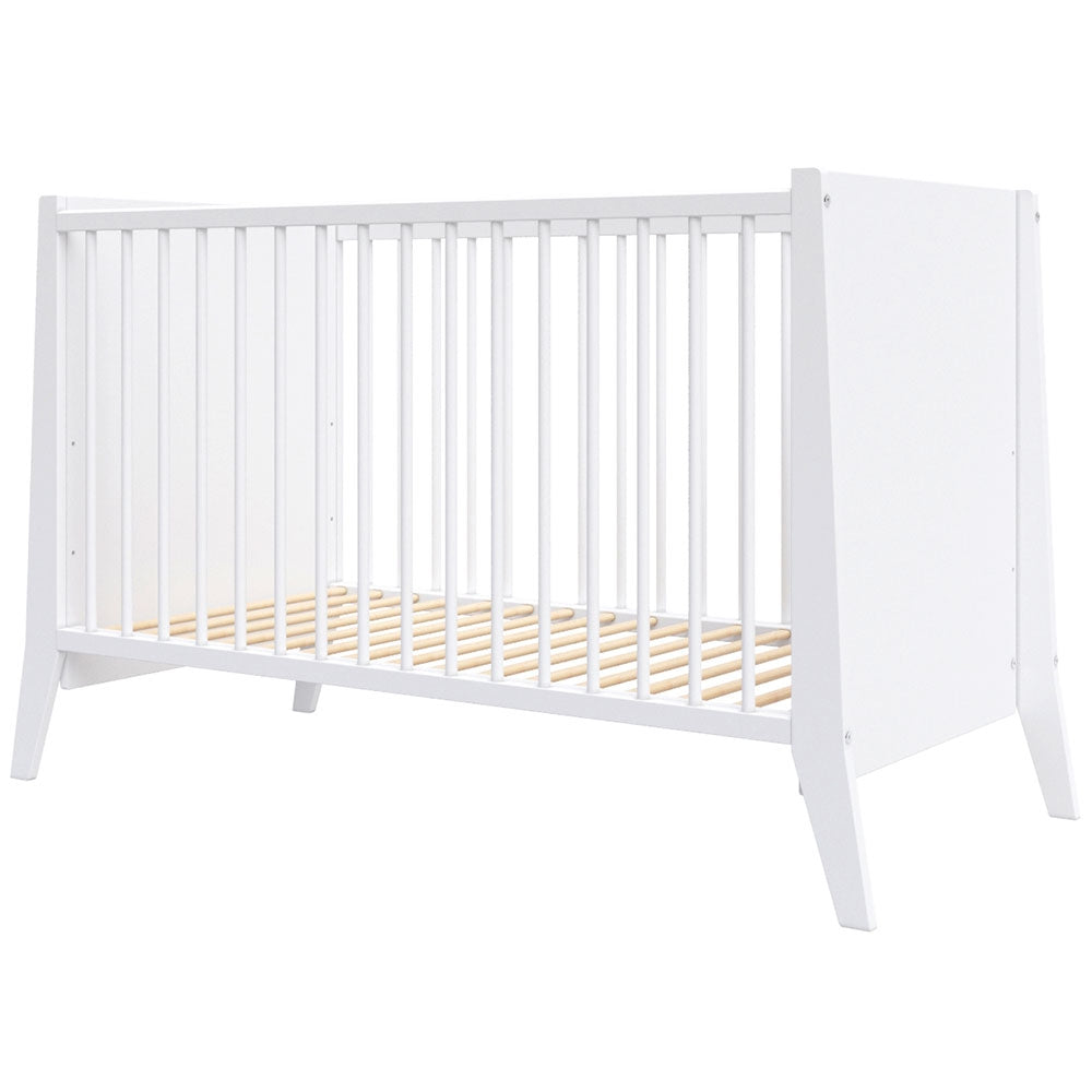 Patut copii din lemn Hubners Cosmo 120x60 cm alb - gogobaby.ro