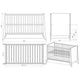 Patut copii din lemn Hubners Cosmo 120x60 cm alb cu sertar