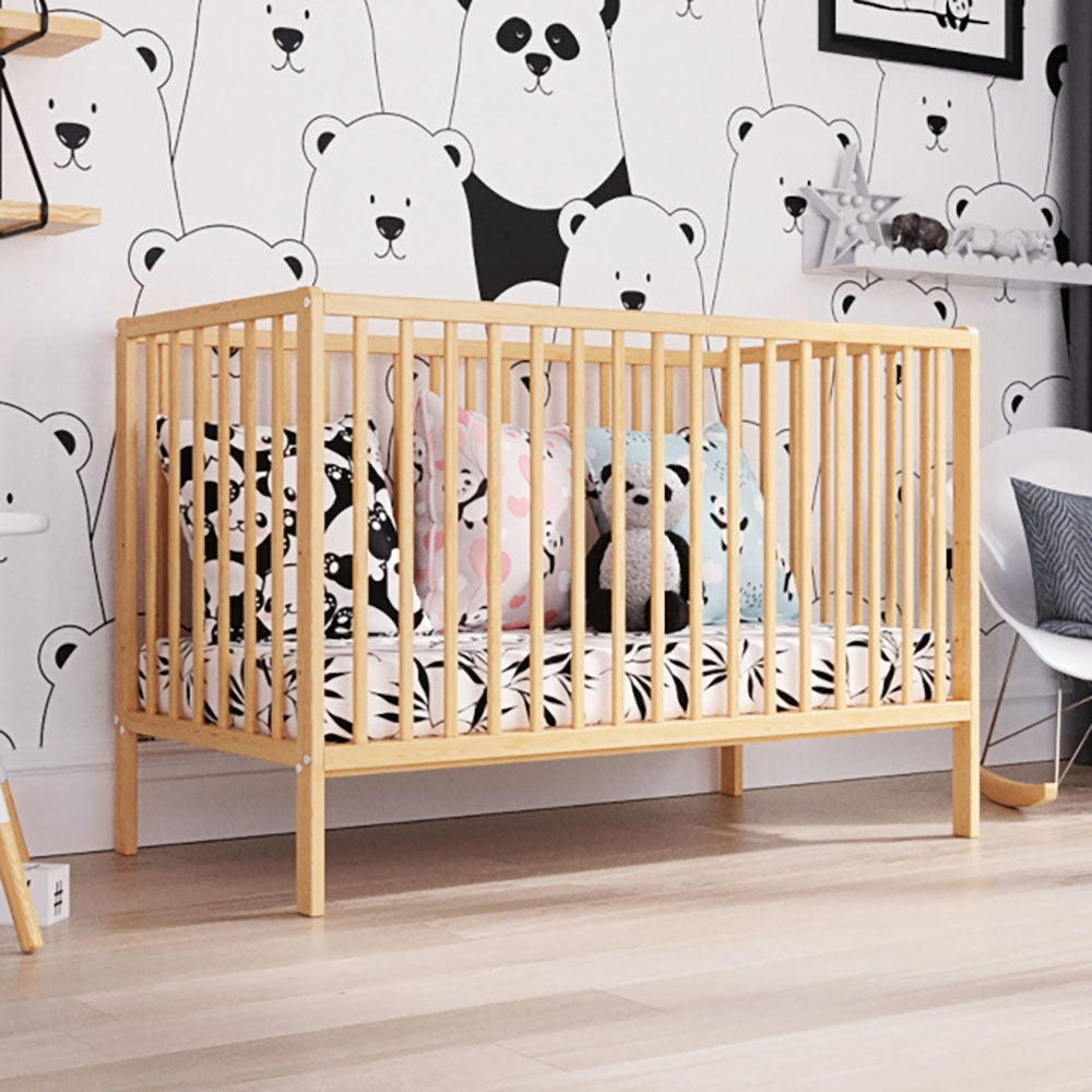 Patut copii din lemn Hubners Dominic 120x60 cm natur - gogobaby.ro
