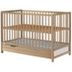 Patut copii din lemn Hubners Dominic 120x60 cm natur cu sertar