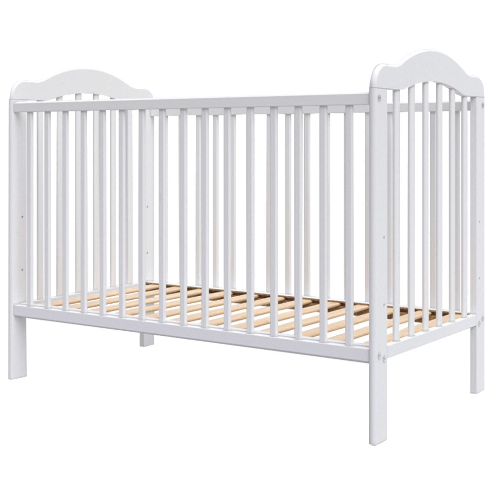 Patut copii din lemn Hubners Lizett 120x60 cm alb - gogobaby.ro